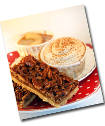 bars and personal cheesecakes